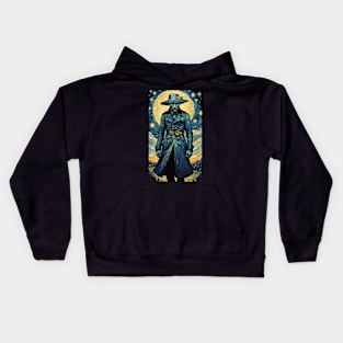 Starry Night Reverie: Van Gogh Portrait Inspired Kids Hoodie